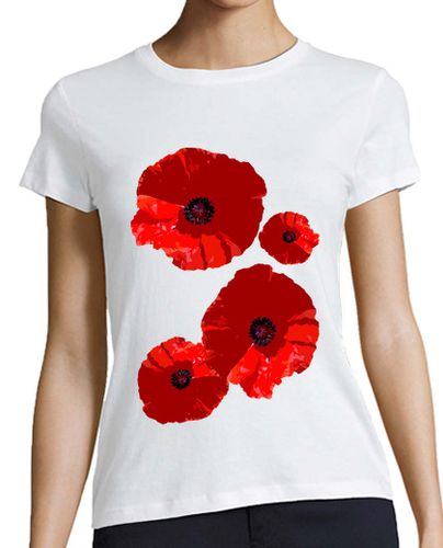 Camiseta mujer Composición Floral Amapolas - latostadora.com - Modalova