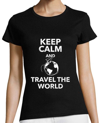 Camiseta mujer Keep Calm and Travel the World - latostadora.com - Modalova