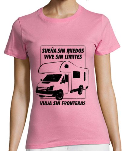 Camiseta mujer Viaja sin fronteras - Autocaravana - latostadora.com - Modalova