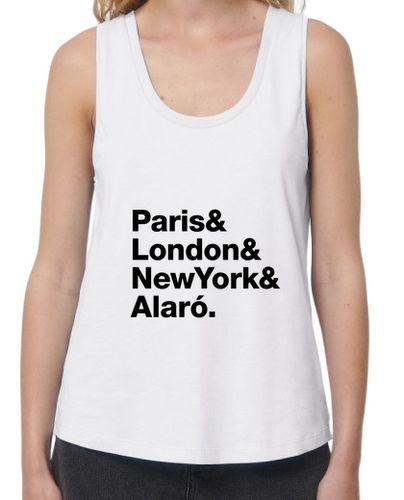 Camiseta Mujer Tirantes Loose Fit Paris, London, NY, Alaro – Mallorca laTostadora - latostadora.com - Modalova