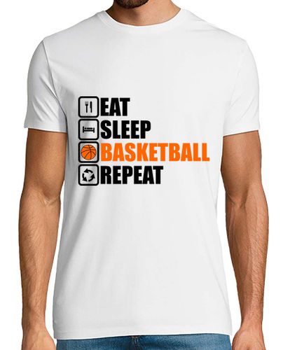 Camiseta comer dormir baloncesto repetición - latostadora.com - Modalova