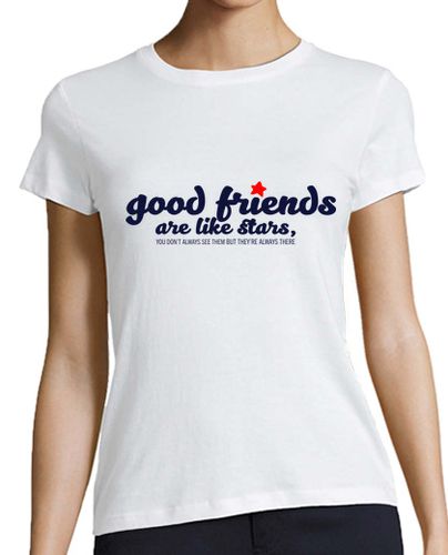 Camiseta Mujer Manga Corta Good friends are like stars laTostadora - latostadora.com - Modalova