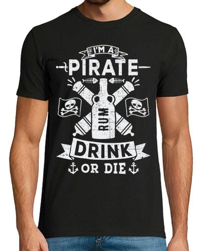 Camiseta Hombre Manga Corta I'm a pirate. Drink or Die laTostadora - latostadora.com - Modalova