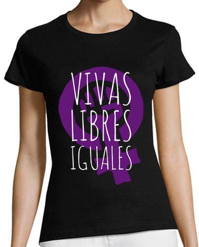 Camiseta mujer Vivas, Libres e Iguales - latostadora.com - Modalova