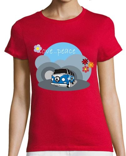 Camiseta Mujer Manga Corta Tostada Hippie v.02 laTostadora - latostadora.com - Modalova