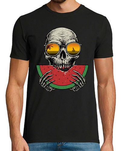 Camiseta Hombre Manga Corta sandía cráneo laTostadora - latostadora.com - Modalova