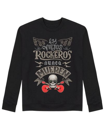 Sudadera Sin Capucha Unisex Los viejos rockeros nunca mueren laTostadora - latostadora.com - Modalova