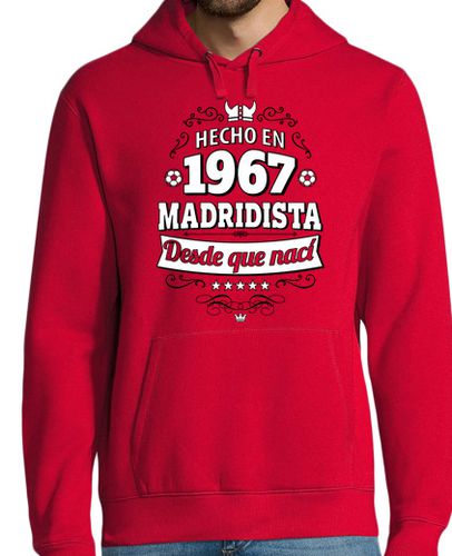 Sudadera Con Capucha Para Hombre Hecho en 1967 Madridista desde que nací laTostadora - latostadora.com - Modalova