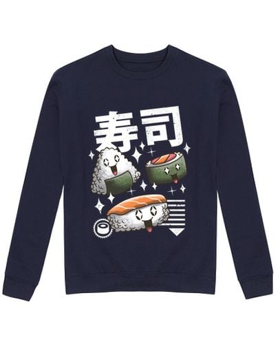 Sudadera Sin Capucha Unisex sushi kawaii laTostadora - latostadora.com - Modalova