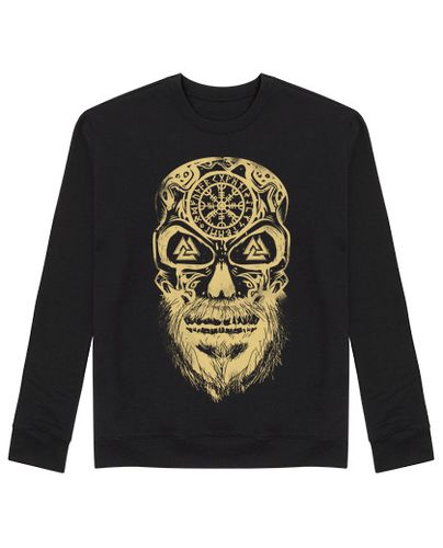 Sudadera Sin Capucha Unisex Calavera Vikingos Crema laTostadora - latostadora.com - Modalova