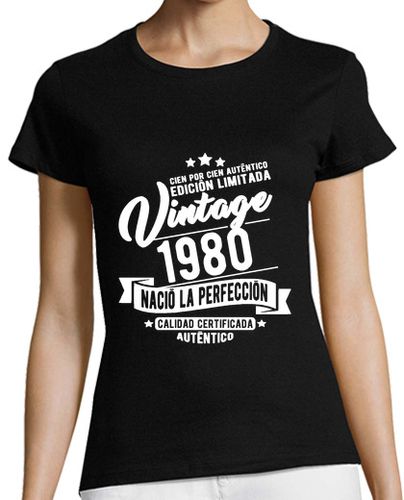 Camiseta mujer 1980 nació la perfección - latostadora.com - Modalova
