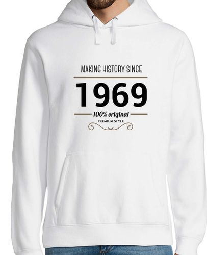 Sudadera Con Capucha Para Hombre Making history 1969 black text laTostadora - latostadora.com - Modalova