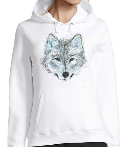 Sudadera Con Capucha Para Mujer Lobo Blanco laTostadora - latostadora.com - Modalova