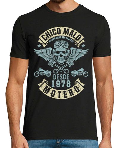 Camiseta Chico malo motero desde 1978 - latostadora.com - Modalova