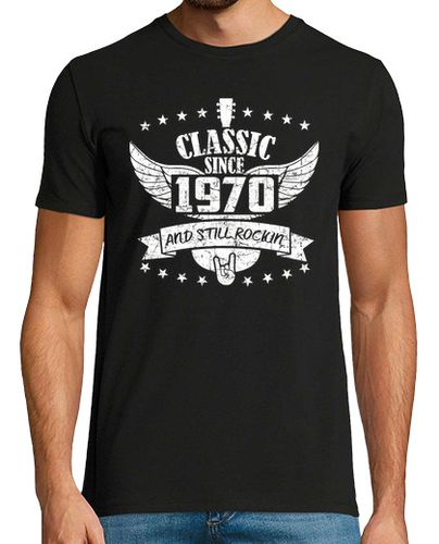 Camiseta clásico desde 1970 y todavía rockin - latostadora.com - Modalova