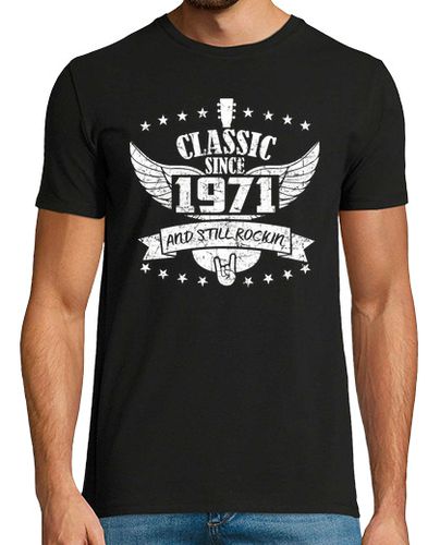 Camiseta clásico desde 1971 y todavía rockin - latostadora.com - Modalova