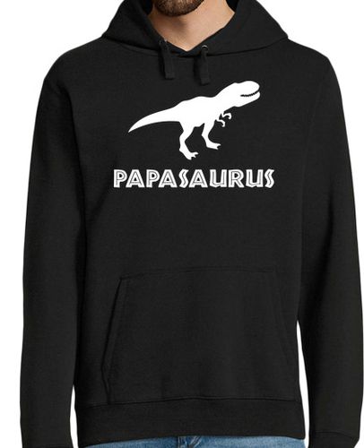 Sudadera Con Capucha Para Hombre Papasaurus (Fondo Oscuro) laTostadora - latostadora.com - Modalova