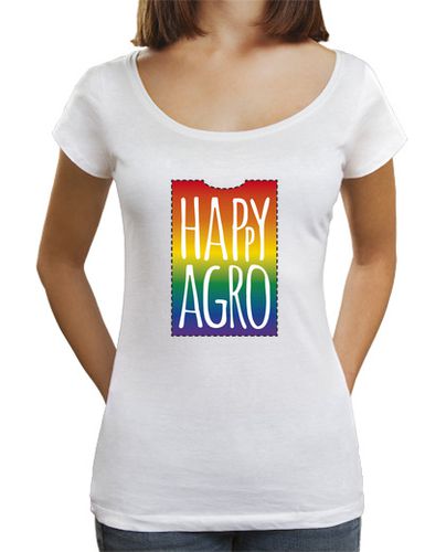 Camiseta mujer happyagro arcoiris - latostadora.com - Modalova