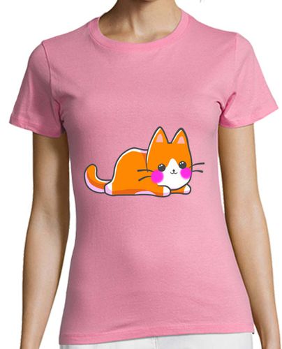 Camiseta mujer Gato Naranja - latostadora.com - Modalova
