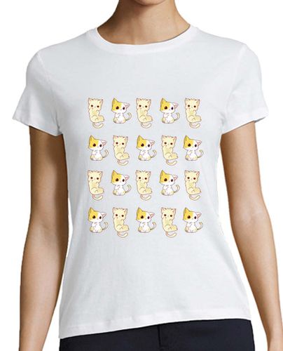 Camiseta Mujer Manga Corta Gatitos Kawaii laTostadora - latostadora.com - Modalova