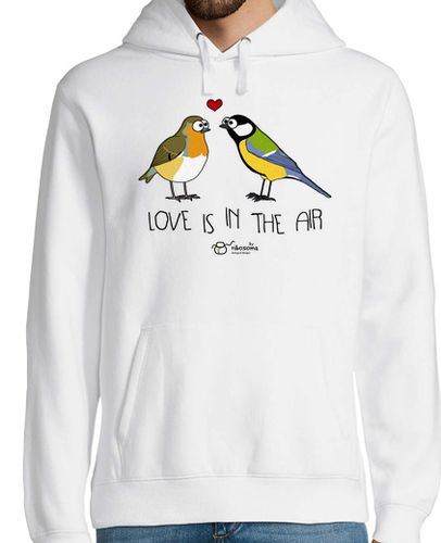 Sudadera Con Capucha Para Hombre Love is in the air ❤ (fondos claros) laTostadora - latostadora.com - Modalova