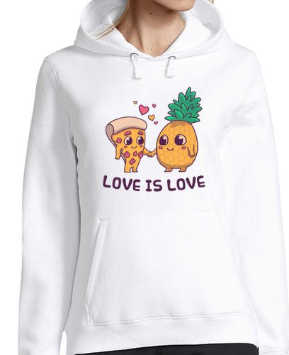 Sudadera Con Capucha Para Mujer Amor LGTB Pizza con Piña Sudadera laTostadora - latostadora.com - Modalova