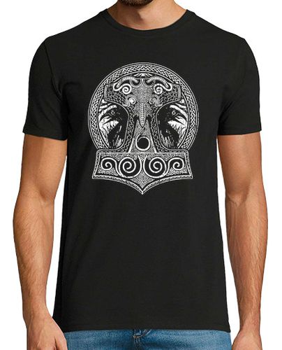 Camiseta Hombre Manga Corta Mjolnir - Martillo de Thor (Vikings) laTostadora - latostadora.com - Modalova