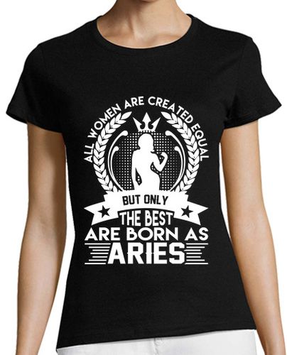 Camiseta mujer las mejores mujeres nacen como aries - latostadora.com - Modalova