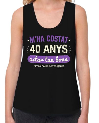 Camiseta Mujer Tirantes Loose Fit 40 Años Para Estar Tan Buena, Catalán, 1985 laTostadora - latostadora.com - Modalova