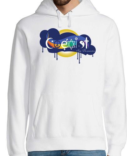 Sudadera Con Capucha Para Hombre Coexist - Stop Discrimination laTostadora - latostadora.com - Modalova