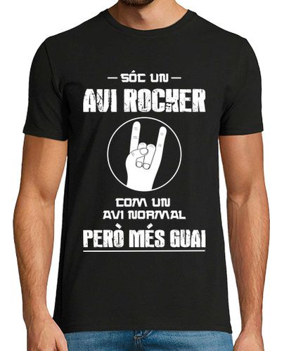 Camiseta Sóc un Avi Rocker Com Un Avi Normal Però Més Guai, Catalán, Día del Padre - latostadora.com - Modalova
