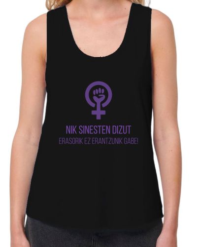 Camiseta mujer Nik sinesten dizut (morea) - latostadora.com - Modalova