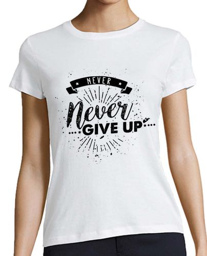 Camiseta Mujer Manga Corta Never Never Give Up laTostadora - latostadora.com - Modalova