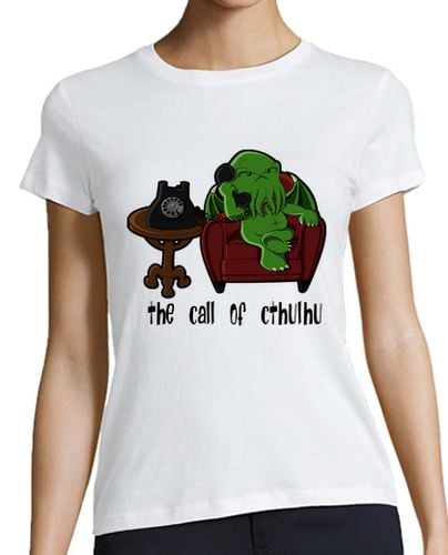 Camiseta Mujer Manga Corta The call of Cthulhu (for white) laTostadora - latostadora.com - Modalova