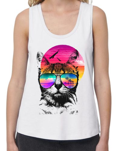 Camiseta mujer gato de verano - latostadora.com - Modalova