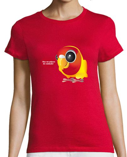 Camiseta Mujer Manga Corta Pajaro de cuidado laTostadora - latostadora.com - Modalova