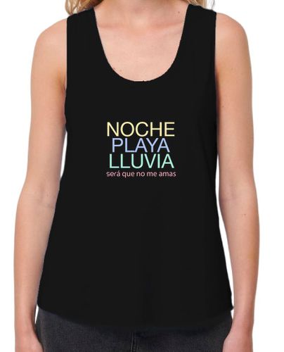 Camiseta mujer Mujer, sin mangas, negra, Luis Miguel - latostadora.com - Modalova