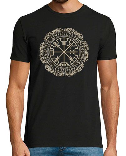 Camiseta Vegvísir - Brújula Vikinga (Vikings) - latostadora.com - Modalova