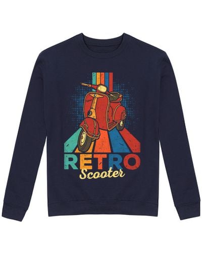 Sudadera Sin Capucha Unisex Retro Scooter laTostadora - latostadora.com - Modalova