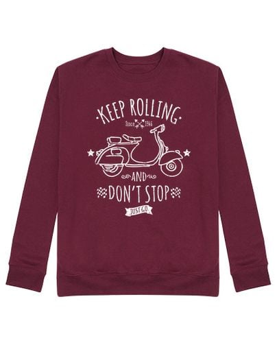 Sudadera Sin Capucha Unisex Vespa Keep Rolling And Don't Stop laTostadora - latostadora.com - Modalova