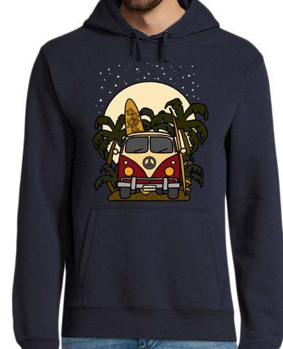 Sudadera Con Capucha Para Hombre Furgoneta Noche de Surf laTostadora - latostadora.com - Modalova