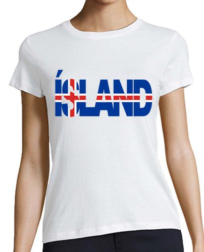 Camiseta mujer ISLANDIA (BANDERA) - latostadora.com - Modalova