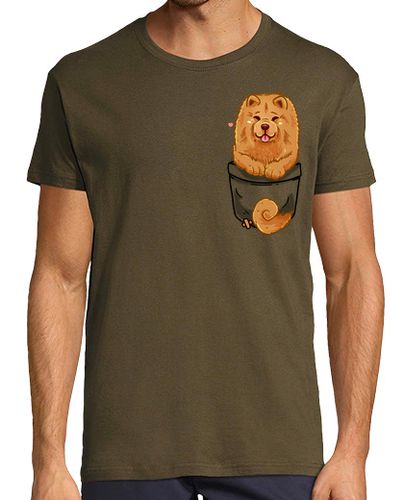 Camiseta Hombre Manga Corta bolsillo lindo chow chow - camisa de hombre laTostadora - latostadora.com - Modalova