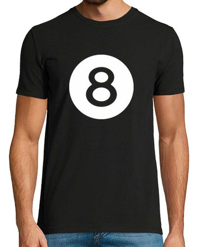 Camiseta Hombre Manga Corta Bola 8 Billar Pool Snooker Bola Negra Jugador laTostadora - latostadora.com - Modalova