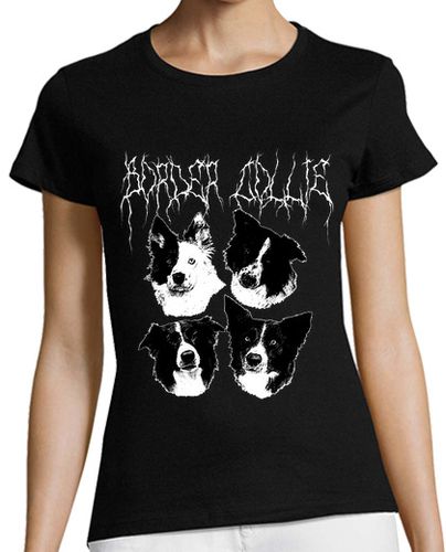 Camiseta mujer BORDER COLLIE BLACK METAL - latostadora.com - Modalova