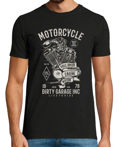 Camiseta Hombre Manga Corta Motorcycle Full Speed Engine laTostadora - latostadora.com - Modalova