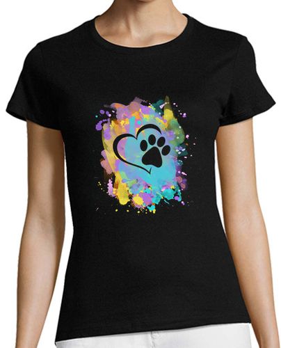 Camiseta mujer Manchas huella corazón - latostadora.com - Modalova