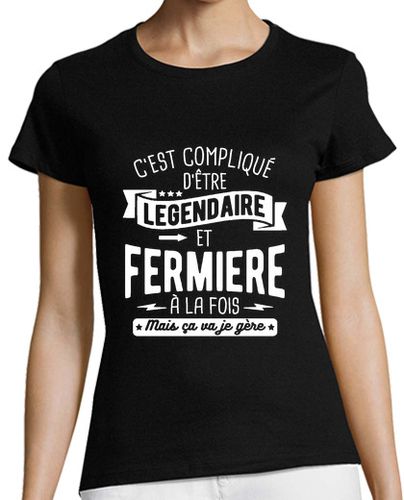 Camiseta mujer legendario y agricultor a la vez - latostadora.com - Modalova