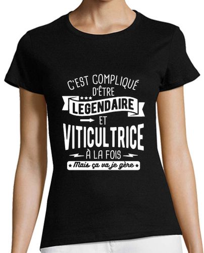 Camiseta mujer legendario y viticultor a la vez - latostadora.com - Modalova