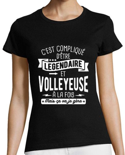 Camiseta mujer legendario y voleibol a la vez - latostadora.com - Modalova
